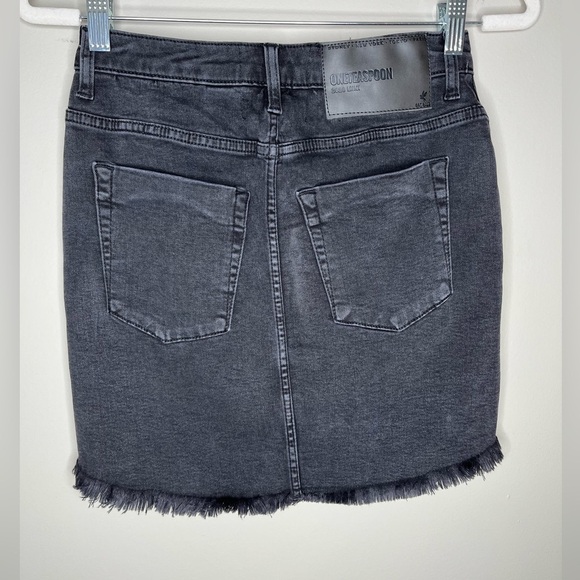 ONE Teaspoon Black Denim Mini Skirt, 25 NWT - Picture 3 of 6